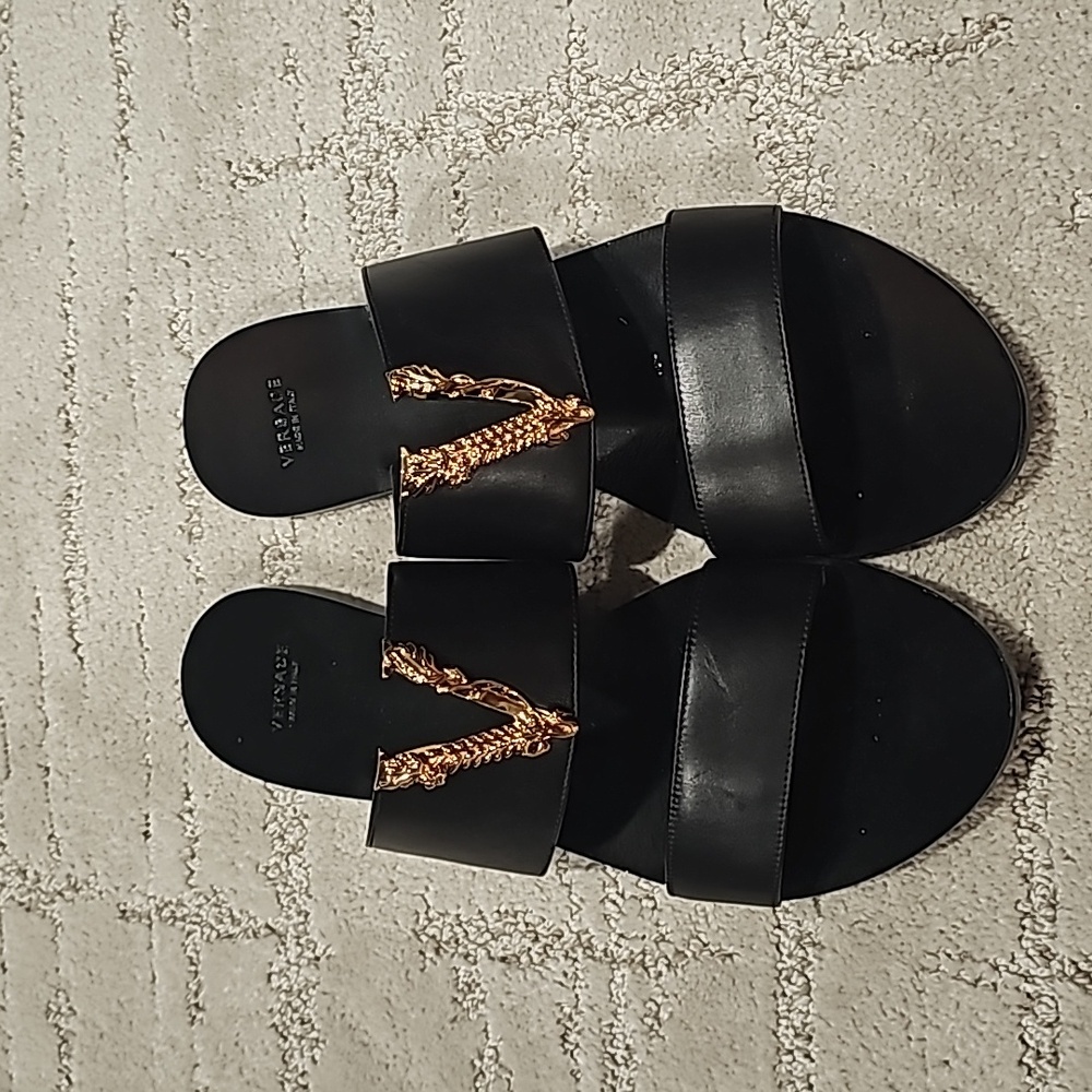 Versace Virtus Flat Mules